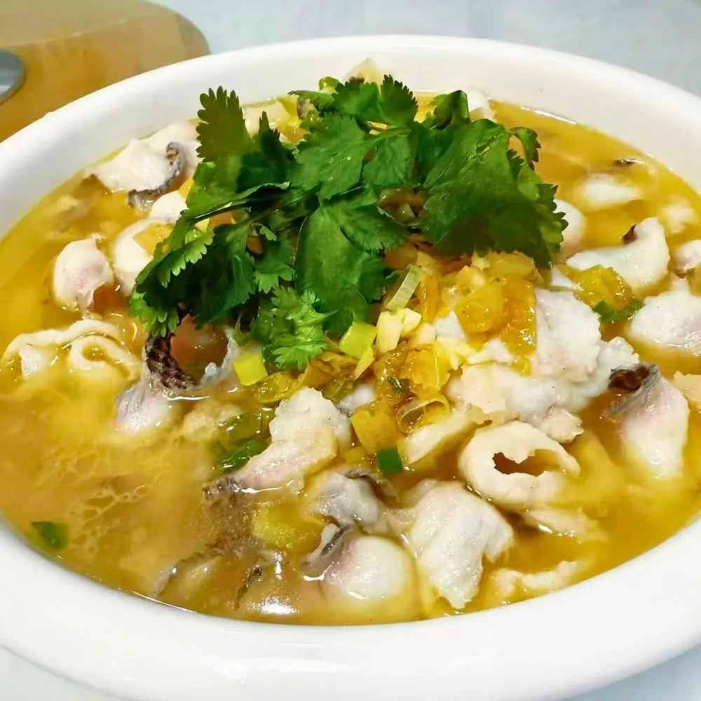Fish fillet in sour soup at Dallas Spicy Chinese Cuisine, a Chinese Restaurant in Plano.