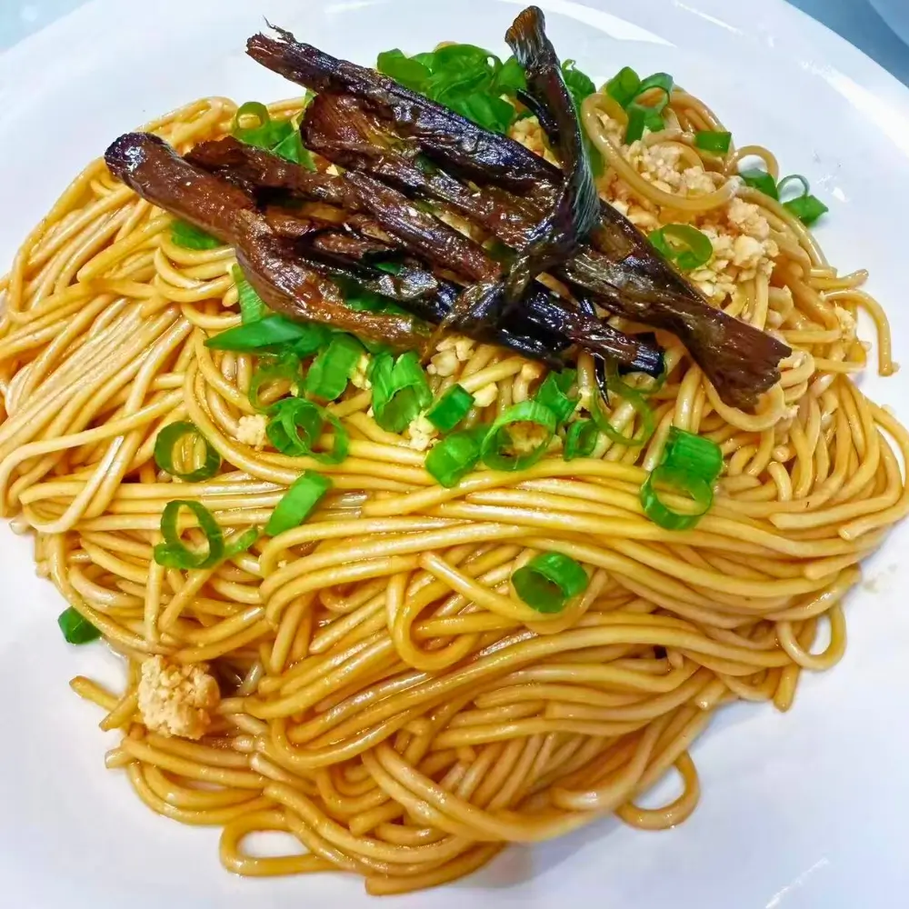 Scallion oil noodles with soy sauce at Dallas Spicy Chinese Cuisine, a Chinese Restaurant in Plano.